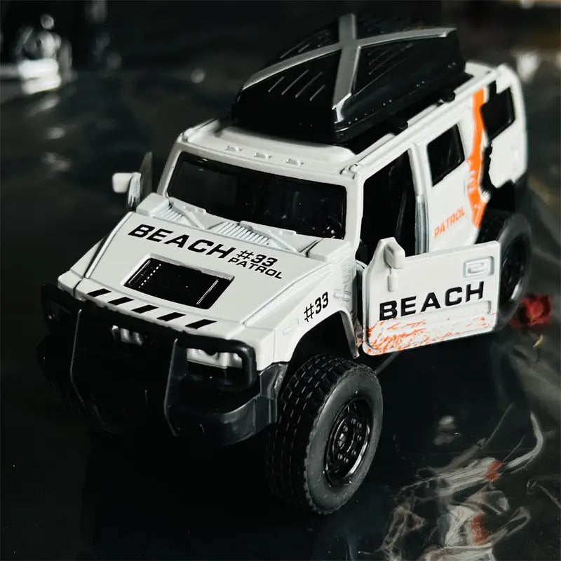 Camión A Escala Todo Terreno En Aleación Blanca